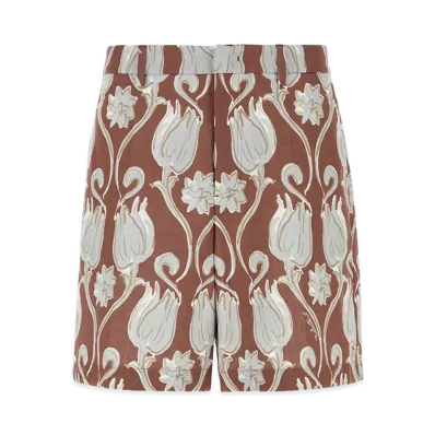Valentino Linen Bermuda Shorts "Printed/Floral"