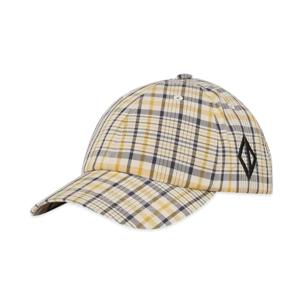 Dior Checkered Cap Cotton Blend "Beige/Yellow/Blue"