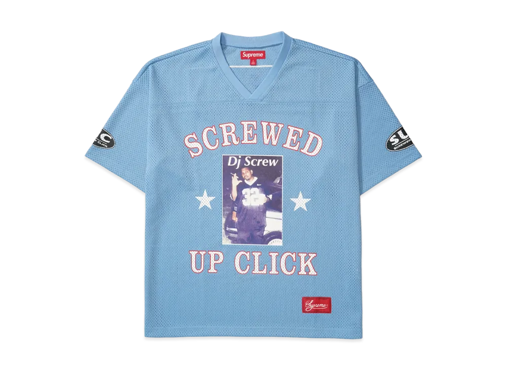 Supreme x DJ Screw Football Jersey "Light Blue"