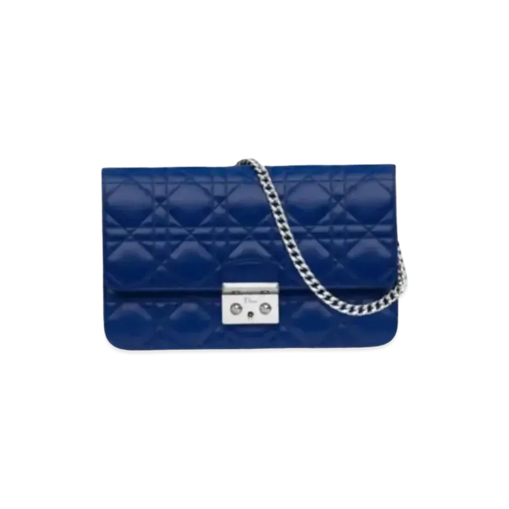 Dior Lambskin Promenade Wallet "Blue"