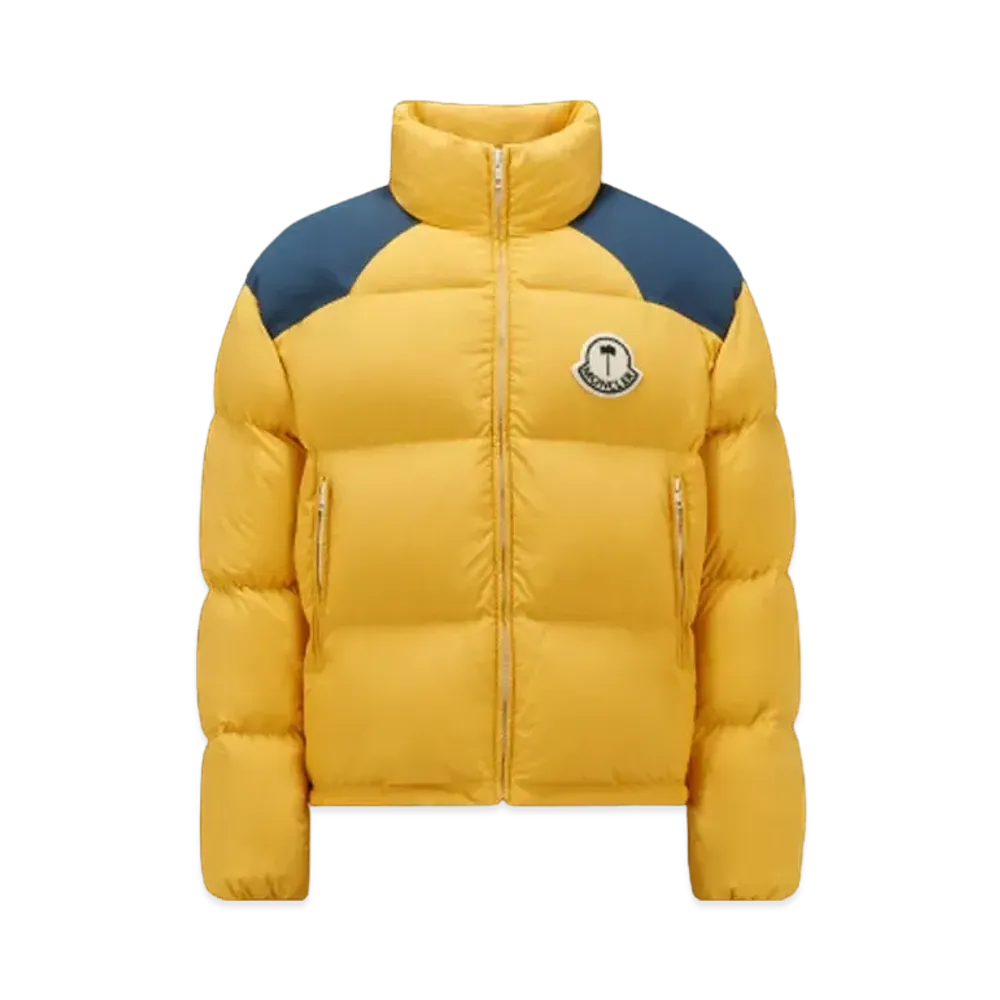 MONCLER X Palm Angels Nevis Short Down Jacket "Yellow/Blue"