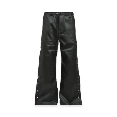 BREATH New Rich Side Button Jersey Pants "Black"