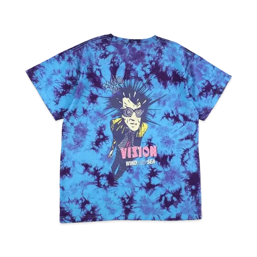 WIND AND SEA x VISION Tiedye S/S Tee "Blue"