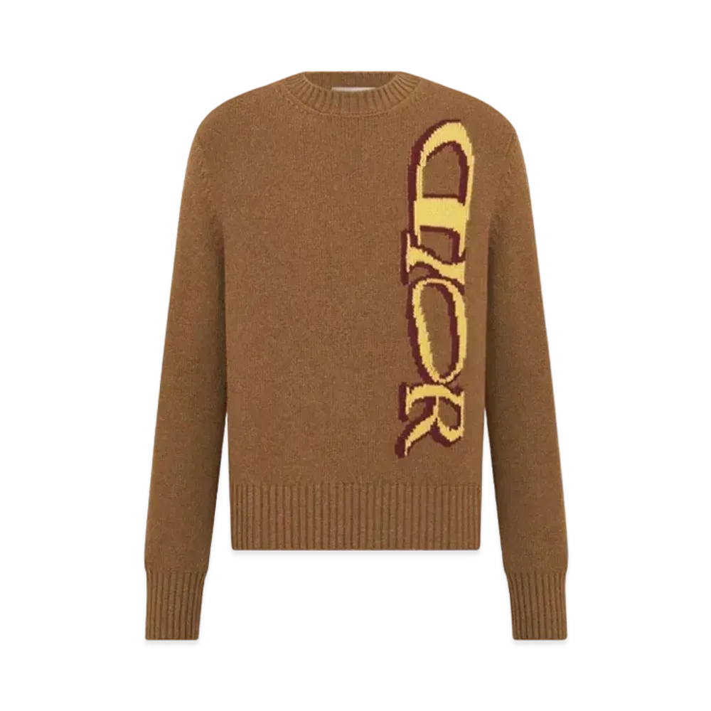 Dior x LEWIS HAMILTON Sweater Virgin Wool and Cashmere Intarsia "Brown"