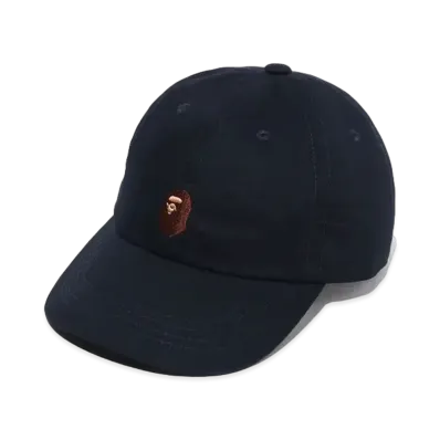 A BATHING APE Ape Head One Point Cap "Navy