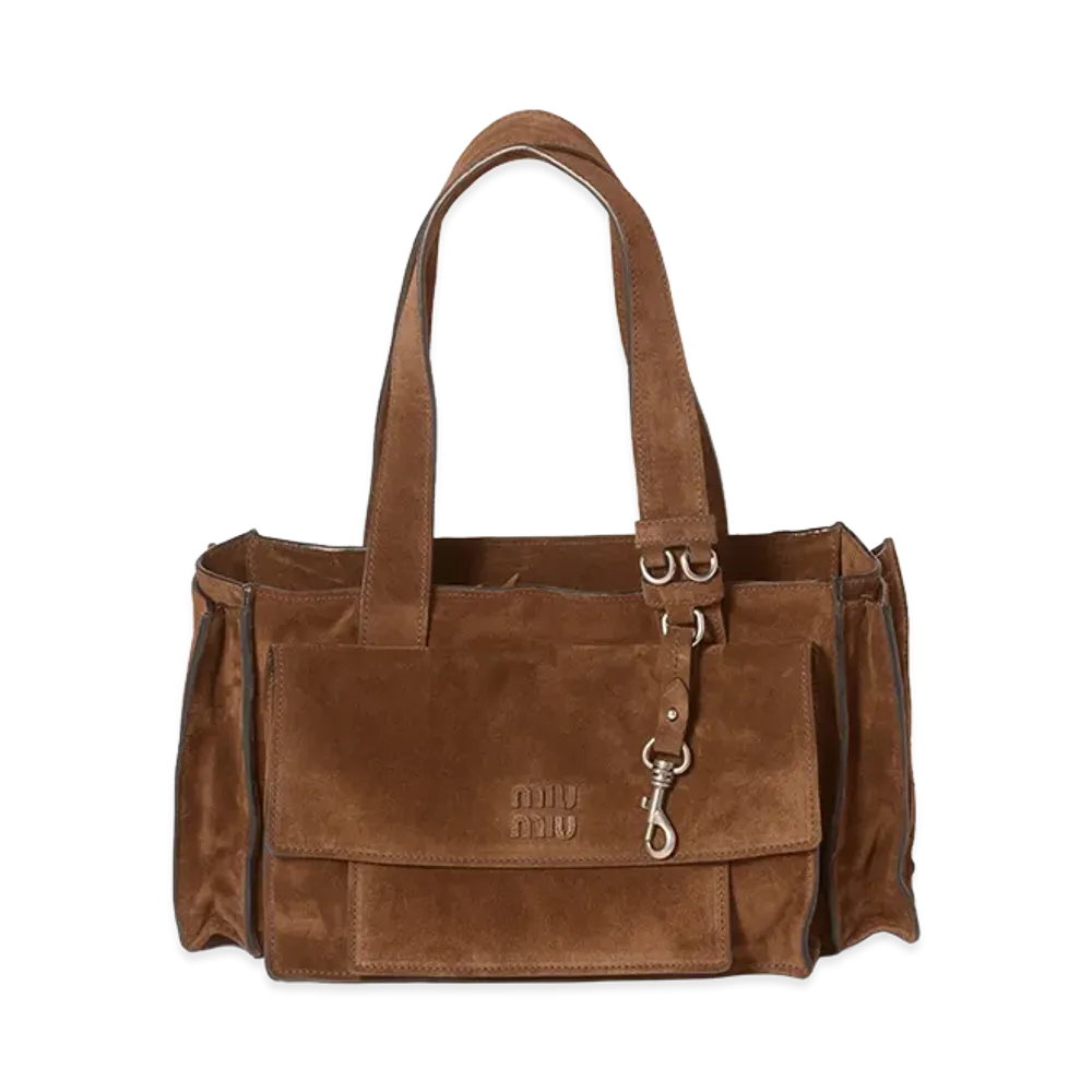 MIU MIU Utility Suede Bag "Cocoa Brown"