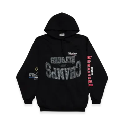 BALENCIAGA New Year Series 25 Overlayer Political Campaign Hoodie Medium Fit "Black"