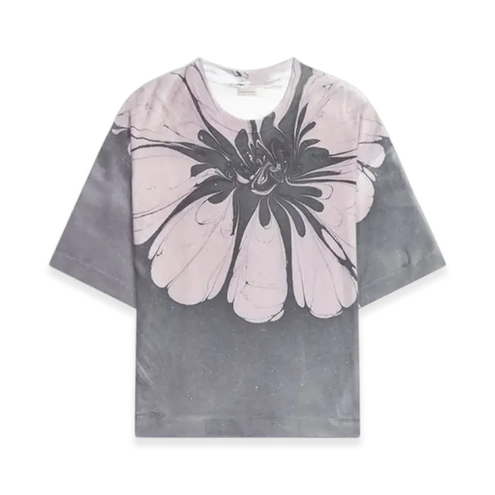 DRIES VAN NOTEN Oversized Cotton Tee "Dessin A"
