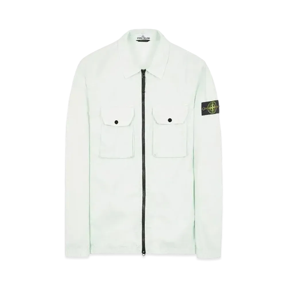 Stone Island 113WN BRUSHED COTTON CANVAS_'OLD' EFFECT "Light Green"
