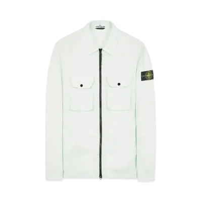 Stone Island 113WN BRUSHED COTTON CANVAS_'OLD' EFFECT "Light Green"