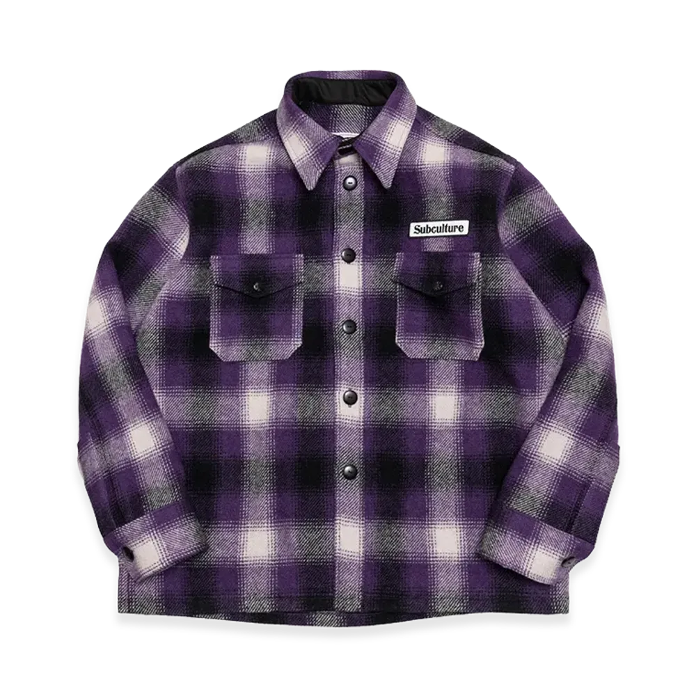 SubCulture Ombre Check Jacket "Purple Check"