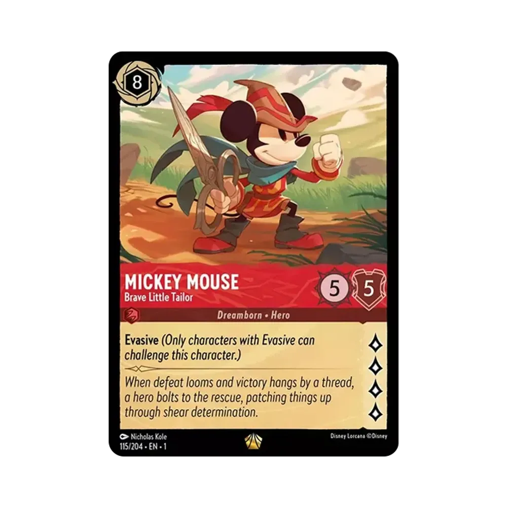 Mickey Mouse - Brave Little Tailor LE: Foil[115/204-EN-1](The First Chapter) [English Ver.]
