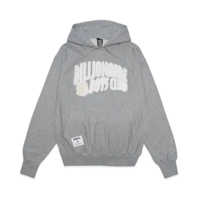 BILLIONAIRE BOYS CLUB CHENILLE LOGO COTTON HOODIE "GRAY"