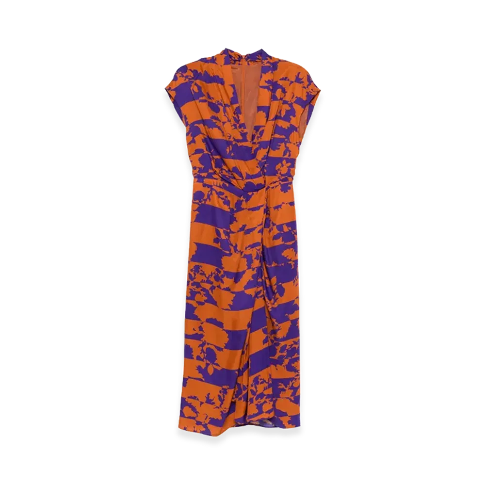 DRIES VAN NOTEN Women's Dress "Orange/Purple"
