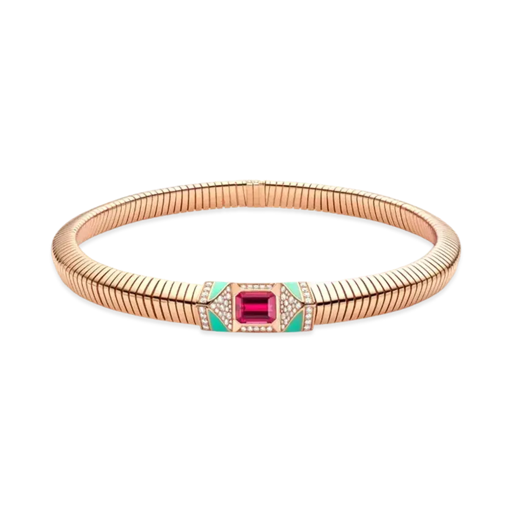 BVLGARI Tubogas Necklace "Pink Gold"
