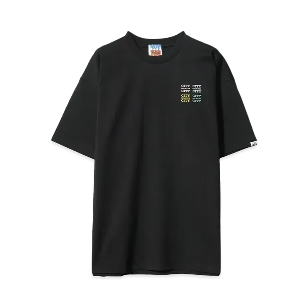 CITY COUNTRY CITY EMBROIDERED LOGO COTTON S/S T-SHIRT CCCC "BLACK"