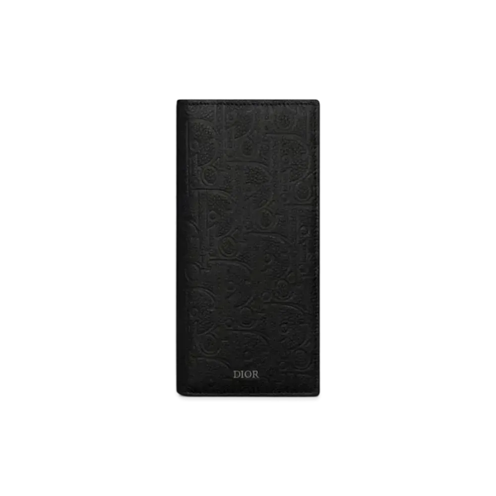 Dior Vertical Bifold Wallet Dior Gravity Leather "Black"