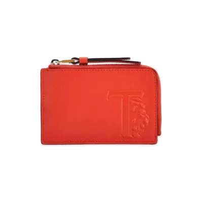 TOD'S Leather Credit Card Holder "Orange"