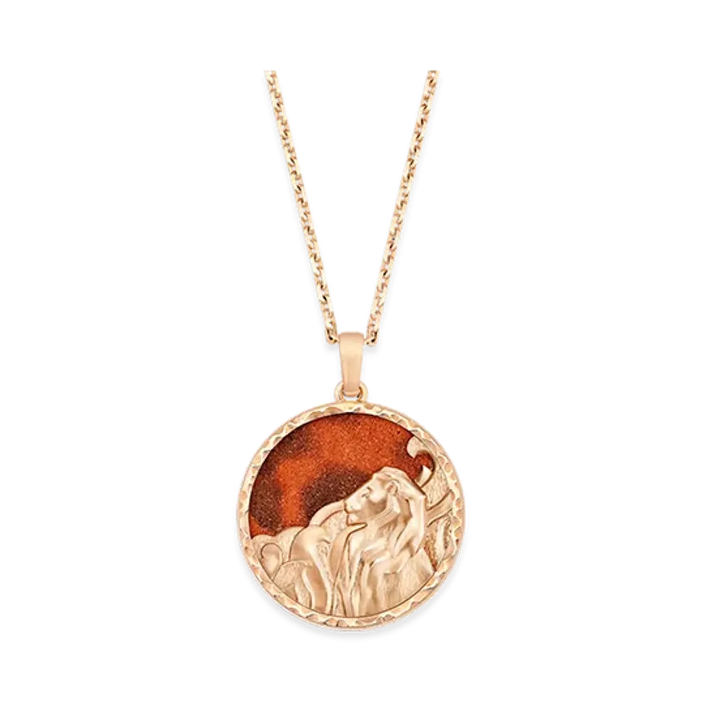 Van Cleef & Arpels Zodiaque long necklace Leonis Leo "18K Rose gold/Jasper"