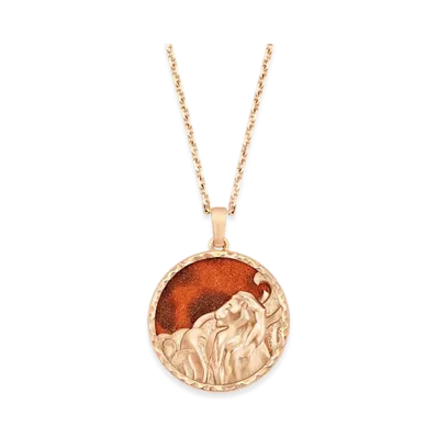 Van Cleef & Arpels Zodiaque long necklace Leonis Leo "18K Rose gold/Jasper"