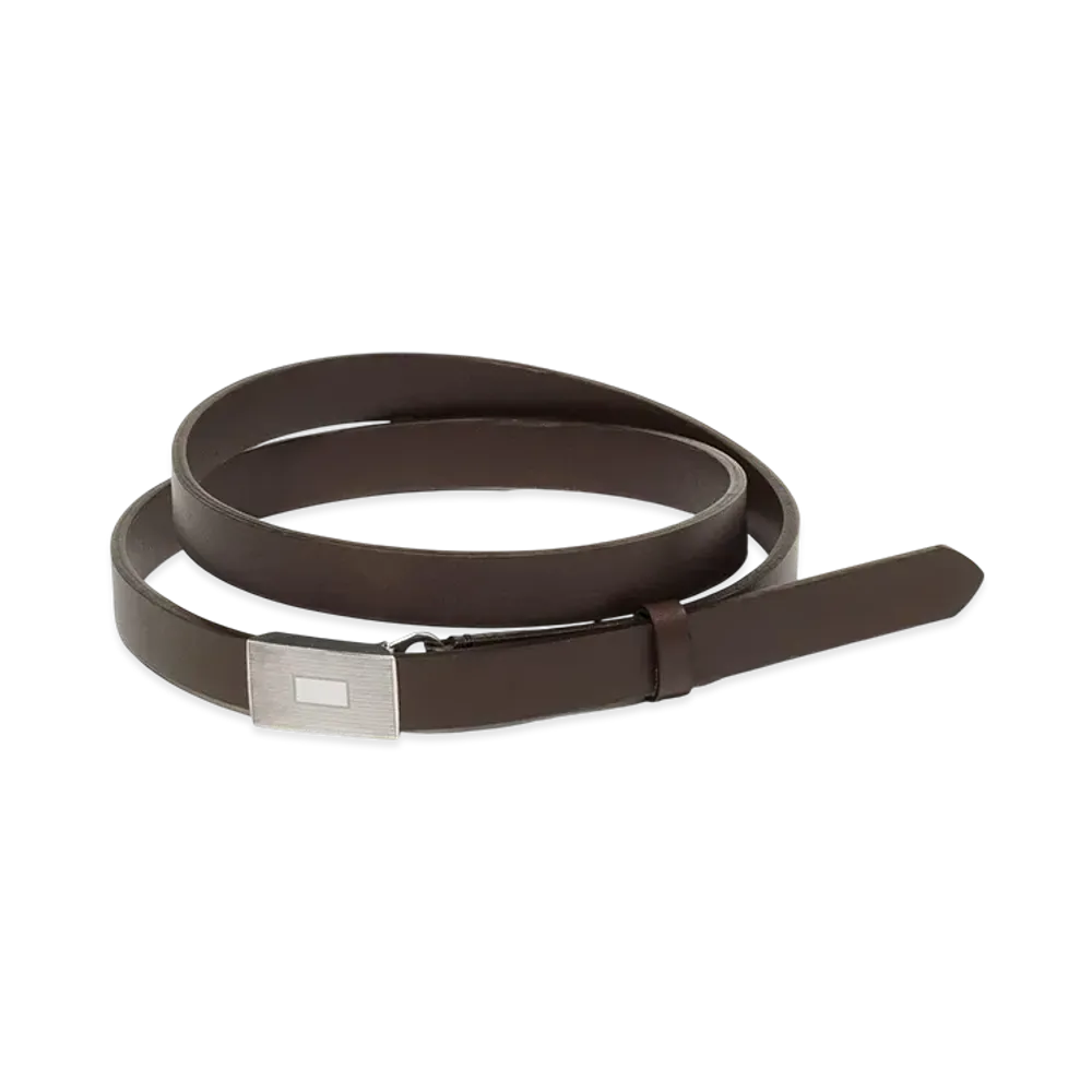 AURALEE Women's Slide Buckle Belt "Brown"