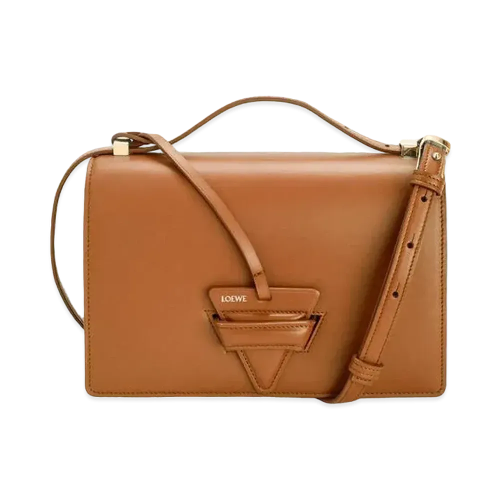 LOEWE Barcelona Bag In Silk Calfskin "Tan"