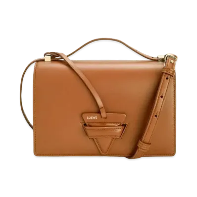 LOEWE Barcelona Bag In Silk Calfskin "Tan"