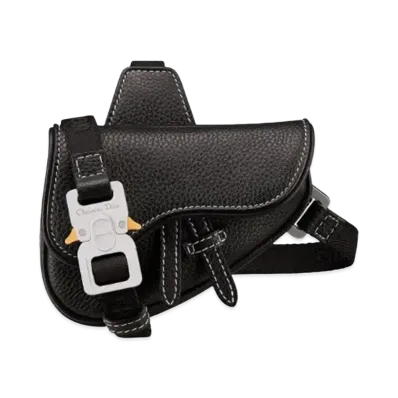 Dior Nano Saddle Bag Grained Calfskin "Black"