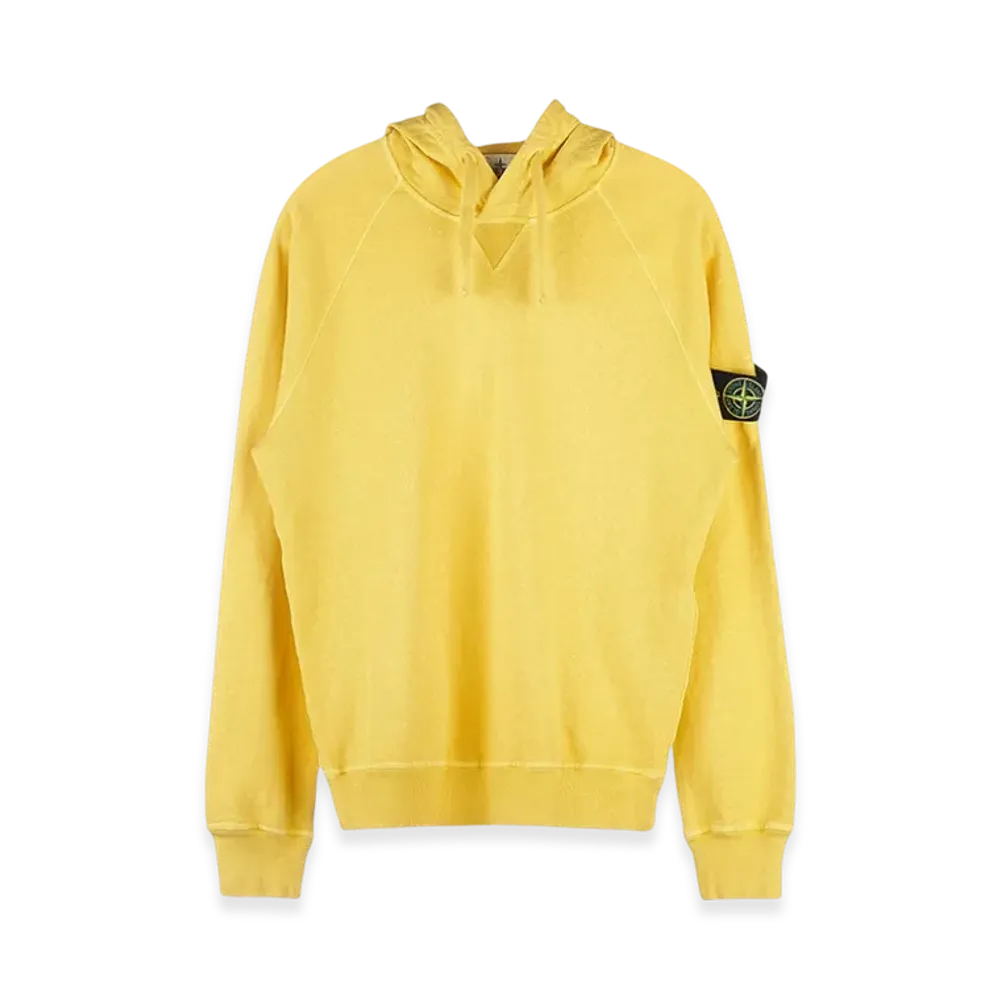 Stone Island 62160 Malfile Fleece Garment Dyed Hooded Sweatshirt - 23SS "Yellow"