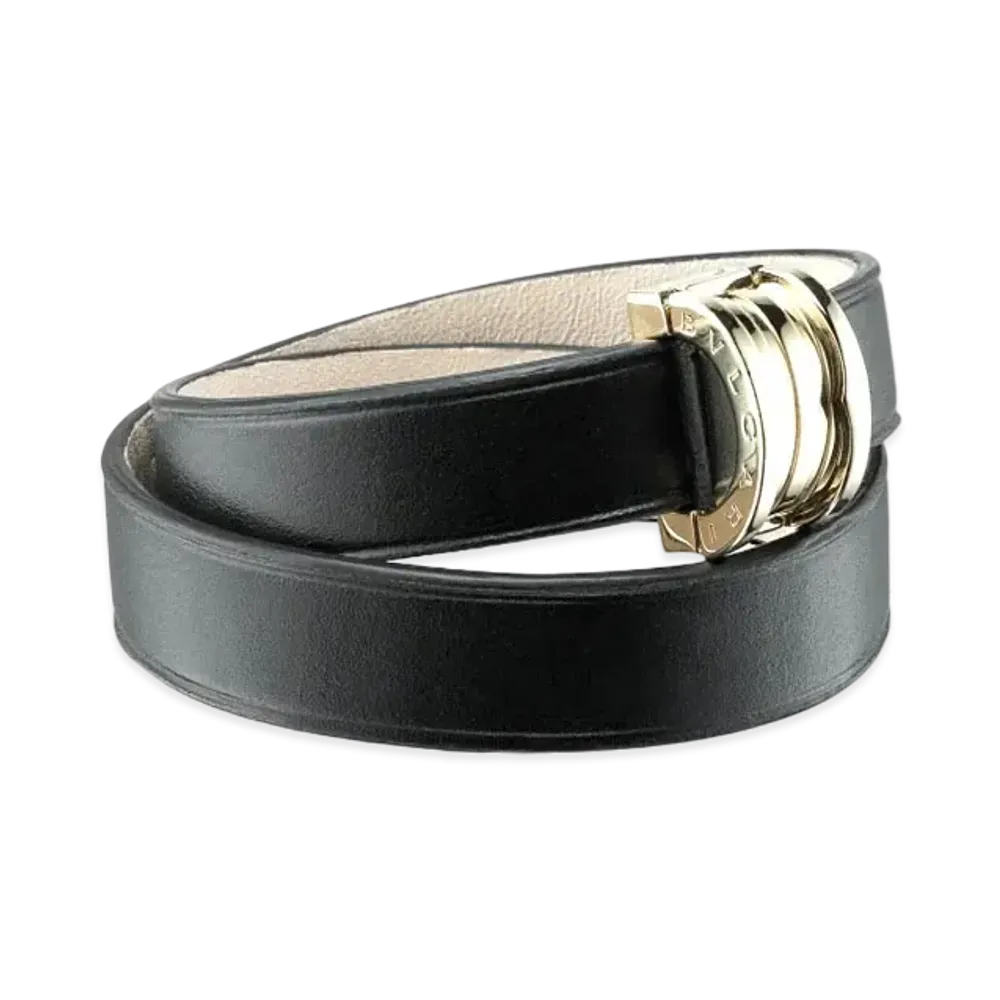 BVLGARI BVLGARI Leather Bracelet "Black"