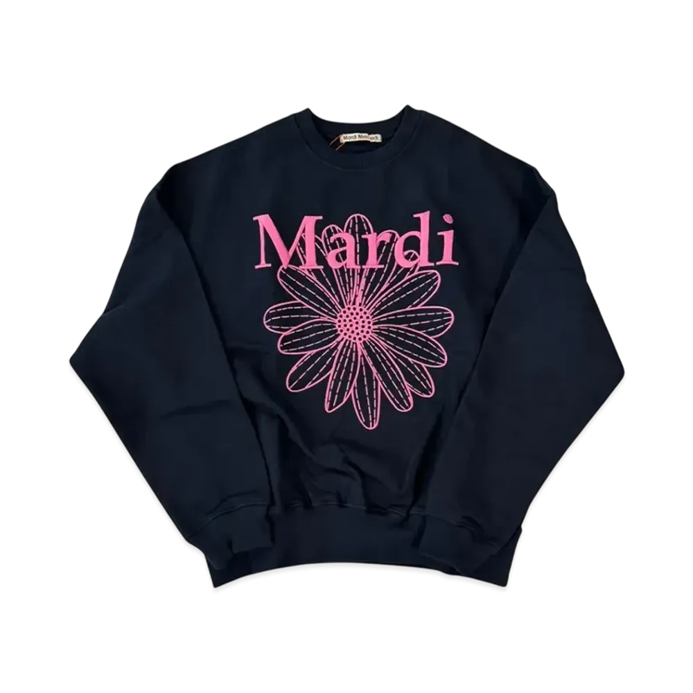 Mardi Mercredi Sweatshirt Flowermardi Needlework "Navy Fuchsia"