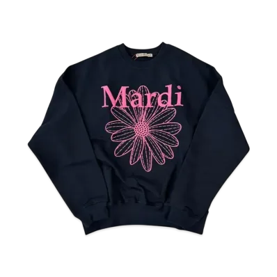 Mardi Mercredi Sweatshirt Flowermardi Needlework "Navy Fuchsia"