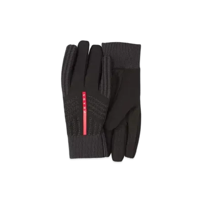 PRADA Wind Proof Knit Gloves "Black"