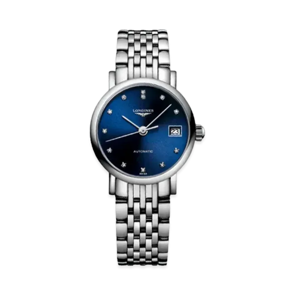 Longines Elegant Collection 25.50 mm "Blue Sun Ray/Stainless Steel" L4.309.4.97.6