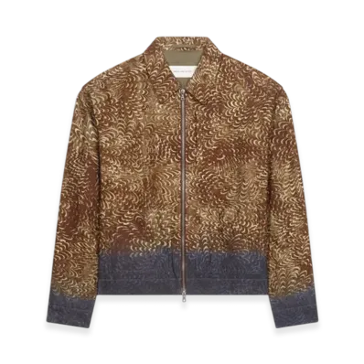DRIES VAN NOTEN Printed Cotton Jacket "Brown"