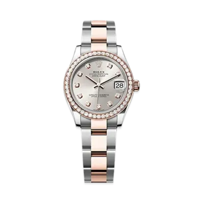 ROLEX Datejust 31mm Oystersteel & Everose Gold Diamond 278381RBR "Silver"