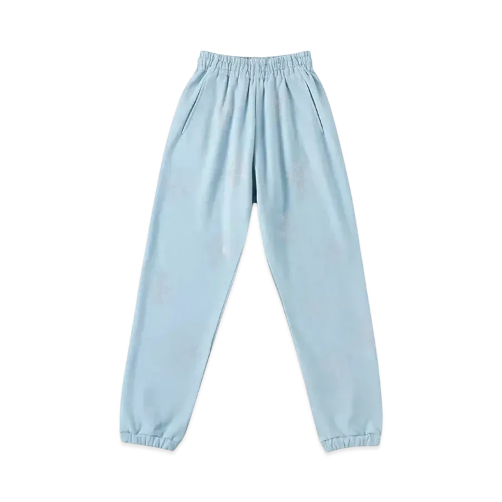 Unknown London Cross Rhinestone Jogger "Light Blue"