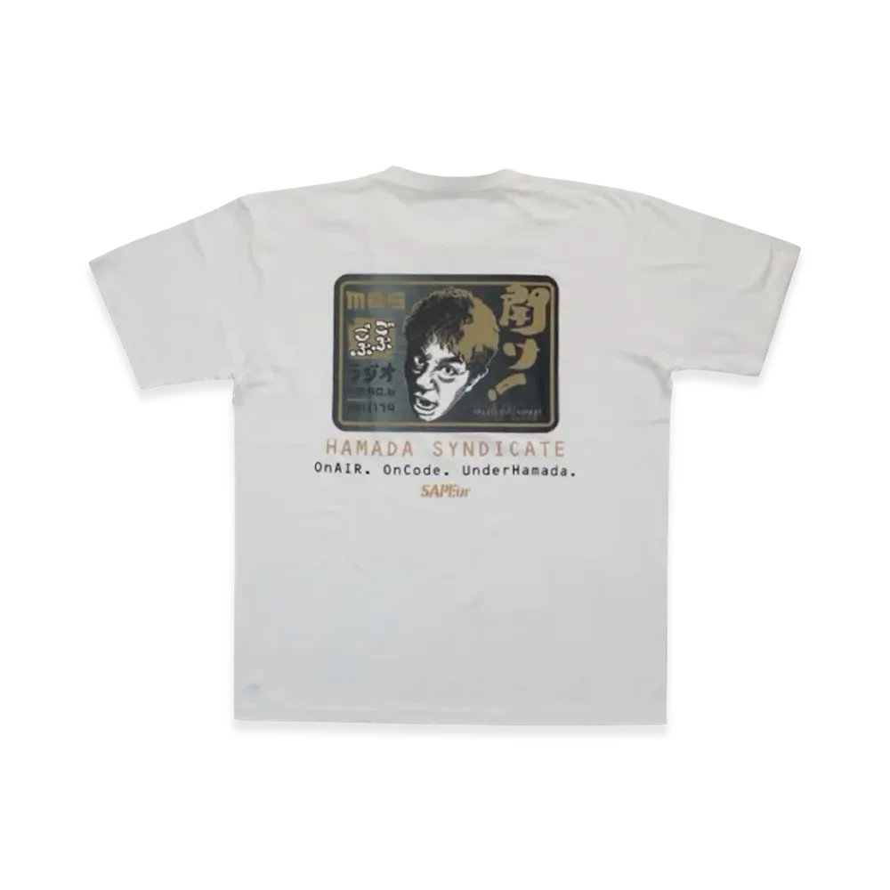 SAPEur x MASATOSHI HAMADA KOUSEIIN Gobugobu Radio S/S Tee "White/Black"