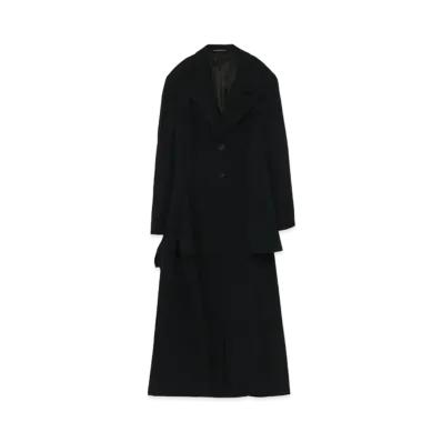 Yohji Yamamoto VINTAGE CHINO PEAKED ASYMMETRY C "Black"