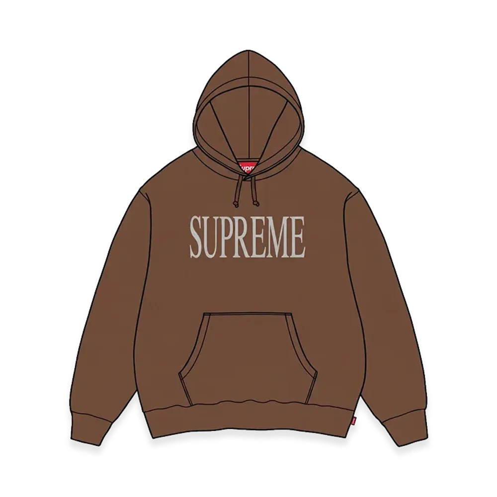 Supreme Capital Hooded Sweatshirt "Brown"