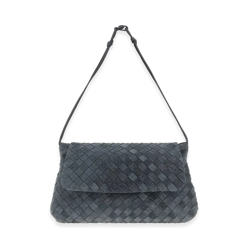 Bottega Veneta Women's Dustbag Giorno Intrecciato 15 Suede "Light Blue"