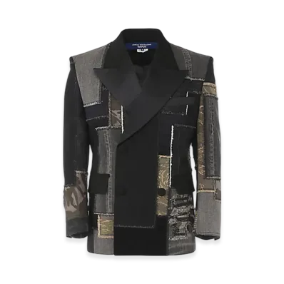 JUNYA WATANABE MAN Jacket Cotton Denim / Multi-Material Patchwork "Black"