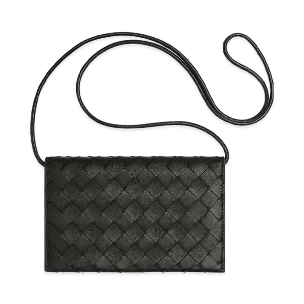 Bottega Veneta Wallet On Strap "Black"