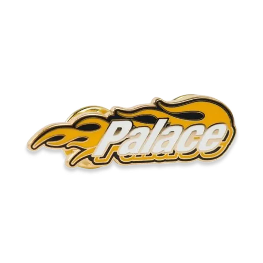 PALACE P-Flames Pin Badge "Yellow"