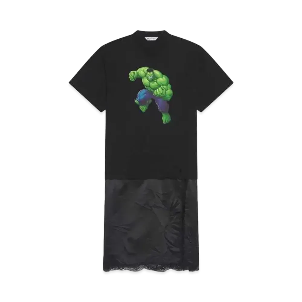 Balenciaga HULK 2021MARVEL SLIP DRESS T-SHIRT "Black"