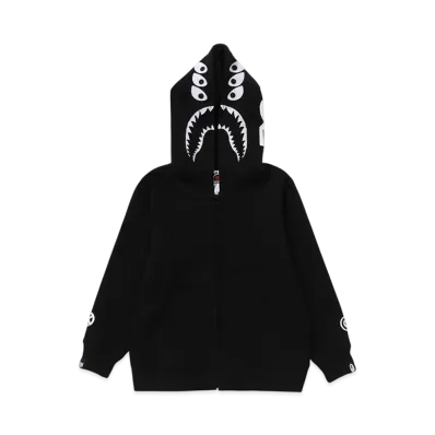 A BATHING APE x Bounty Hunter Mad Shark Full Zip Hoodie "Black"