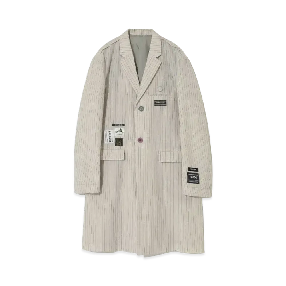 UNDERCOVER Linen Blend Wool Long Jacket "Ivory ST"