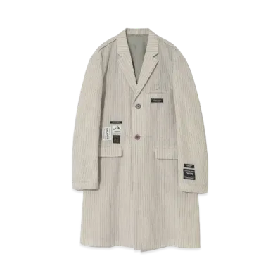 UNDERCOVER Linen Blend Wool Long Jacket "Ivory ST"