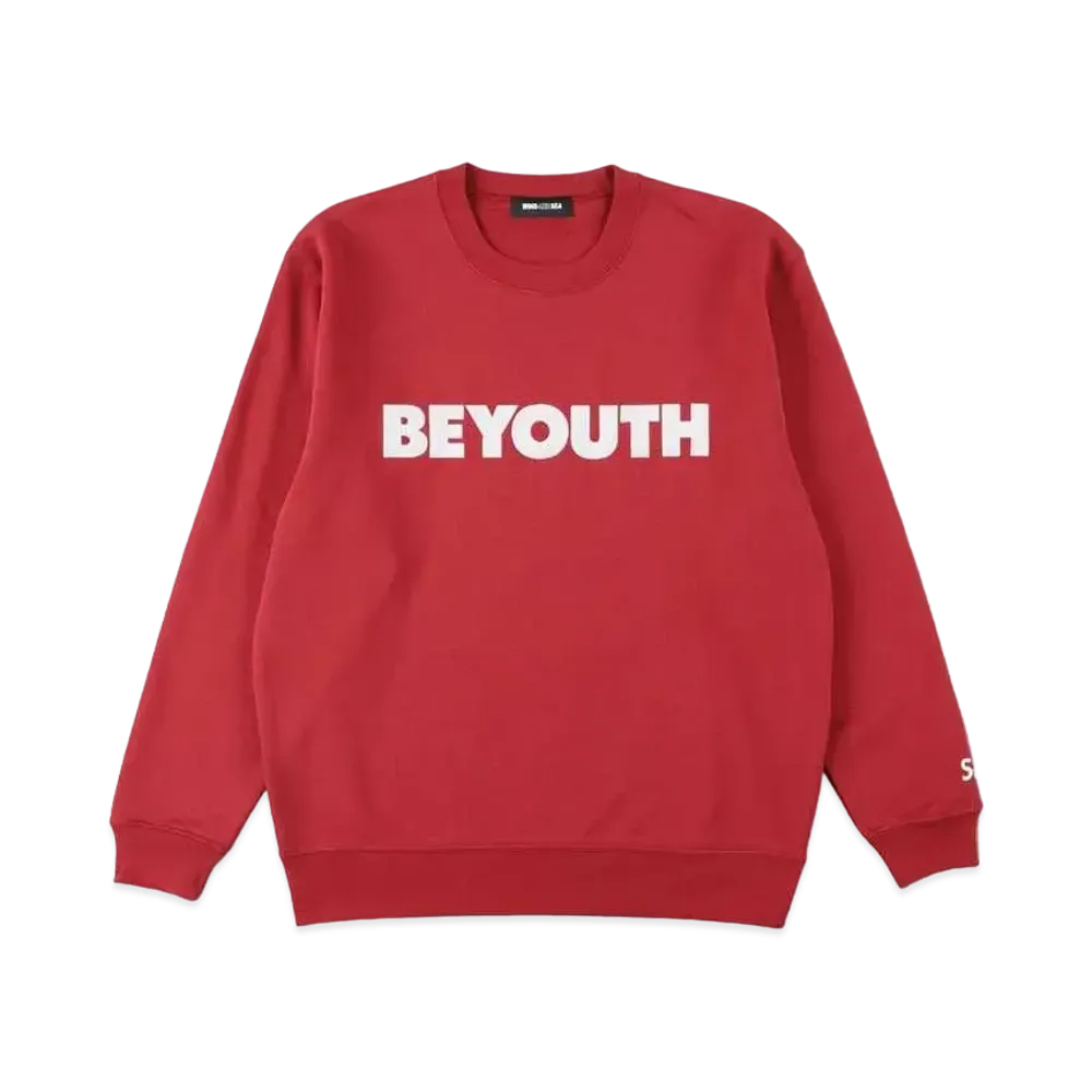 WIND AND SEA BE YOUTH CREW NECK "Burgandy"