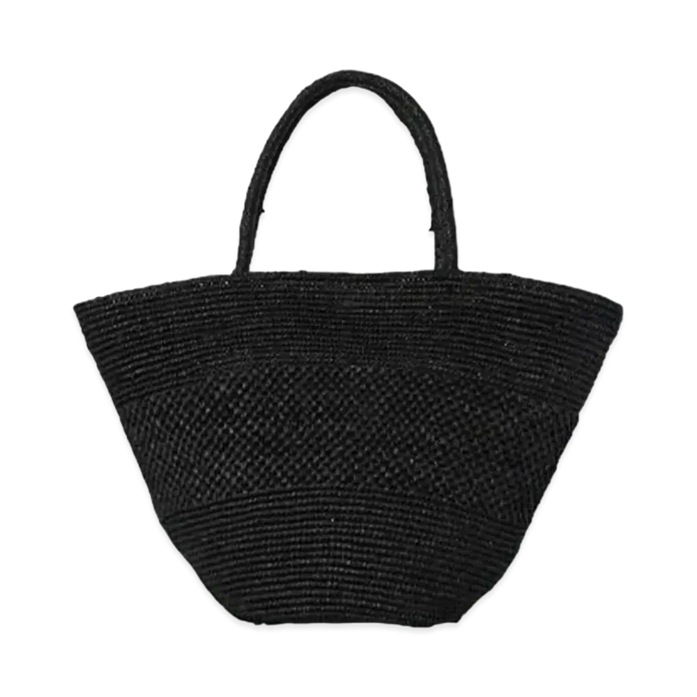The Row Emilie Bag in Raffia "Black"